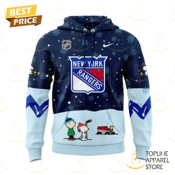 New York Rangers Peanuts & Snoopy Night Logo Design Hoodie - Image 2