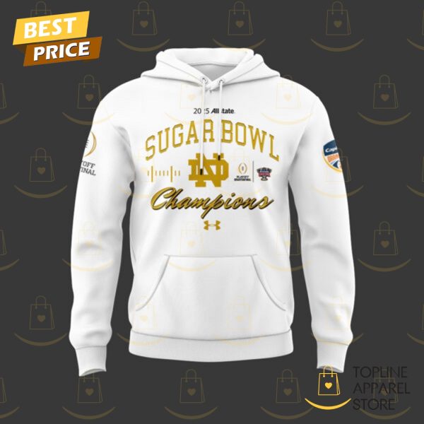 Notre Dame Fighting Irish Football 2025 Sugar Bowl Champions Hoodie - Image 2