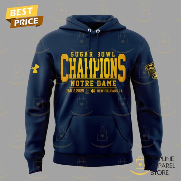 Notre Dame Fighting Irish Football Champions Sugar Bowl 2025 Hoodie - Image 2