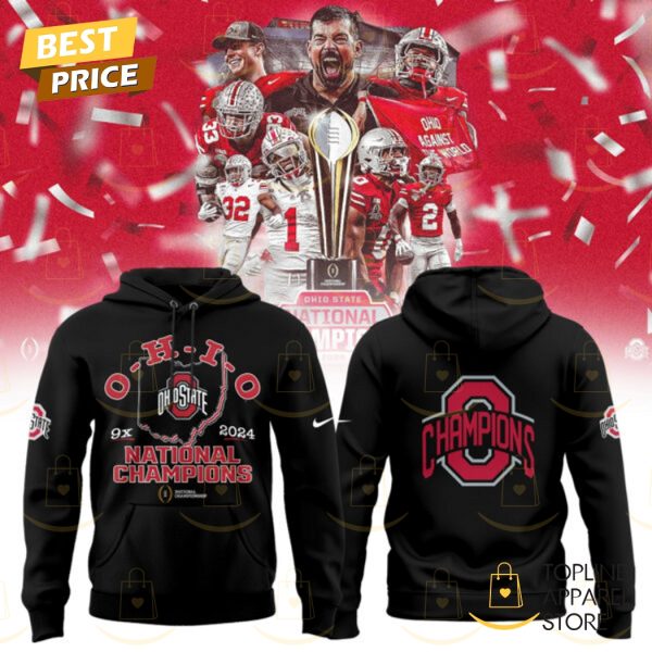 Ohio State Buckeyes 9x 2024-2025 National Champions Hoodie