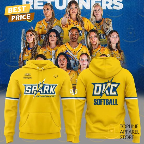 Oklahoma City Spark Softball 2025 Hoodie - Gold