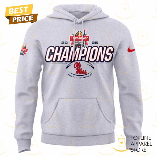 Ole Miss Rebels Taxslayer Gator Bowl Champions 2025 Hoodie - Image 2