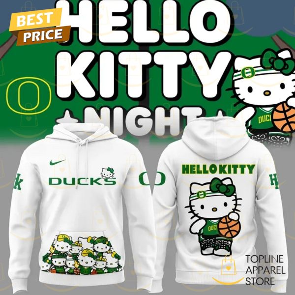 Oregon Ducks Women Basketball x Hello Kitty Hoodie - White
