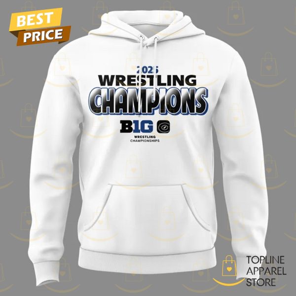 Penn State Nittany Lions 2025 Wrestling Big Ten Champions Hoodie - Image 2