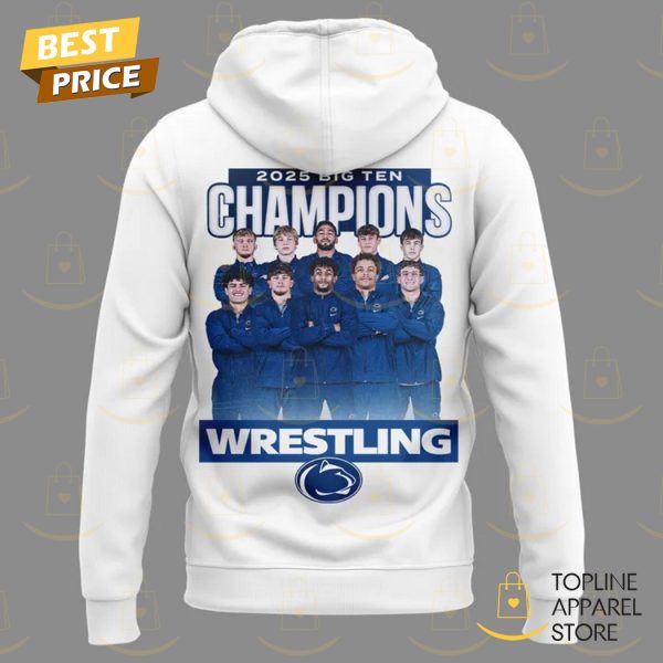 Penn State Nittany Lions 2025 Wrestling Big Ten Champions Hoodie - Image 3