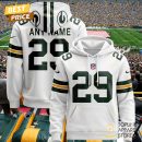 Personalized 2025 Green Bay Packers Design Hoodie - White