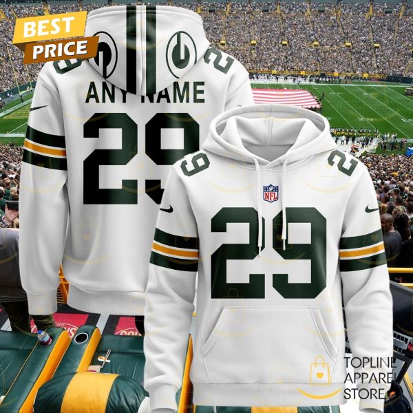 Personalized 2025 Green Bay Packers Design Hoodie - White