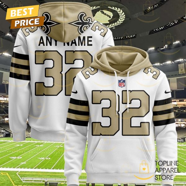 Personalized 2025 New Orleans Saints Design Hoodie - White