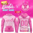 Personalized Milwaukee Bucks x Barbie Hoodie -Pink