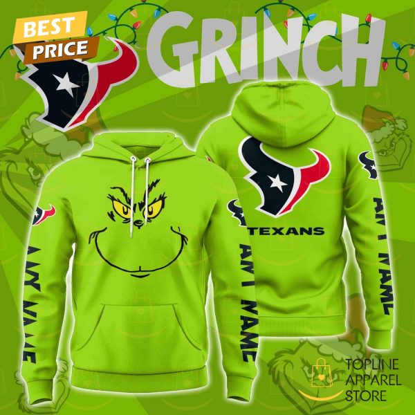Personalized The Grinch x Houston Texans Hoodie - Green