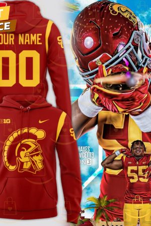 Personalized USC Trojans Football Design Hoodie - Red