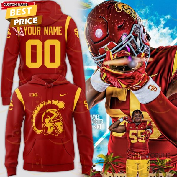 Personalized USC Trojans Football Design Hoodie - Red