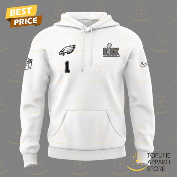 Philadelphia Eagles Super Bowl LIX Design Hoodie - White - Image 2