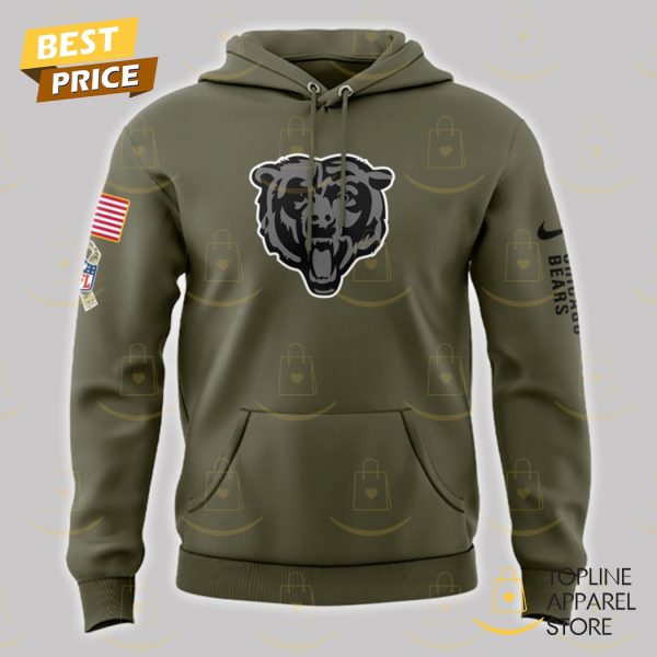 Salute To Service Chicago Bears Design Hoodie - Image 2
