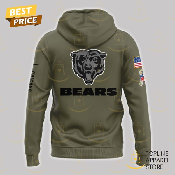 Salute To Service Chicago Bears Design Hoodie - Image 3