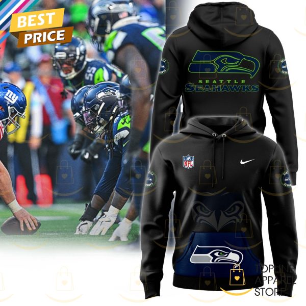 Seattle Seahawks Alternmate Helmet Pullover Hoodie - Black