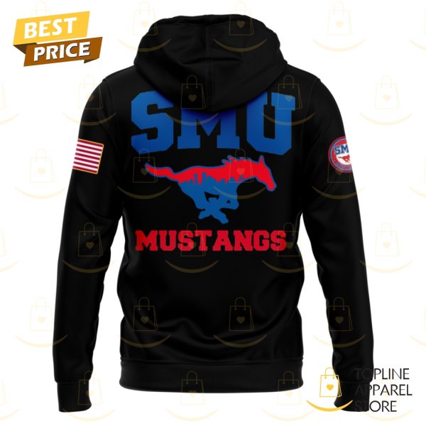 SMU Mustangs Football Dark Mode Design Hoodie - Image 3