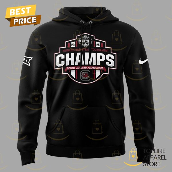 South Carolina Gamecocks 2025 SEC Womens Basketball Champions Hoodie - Image 2