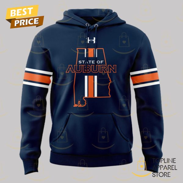 State Of Auburn Tigers Football Design Hoodie - Image 2