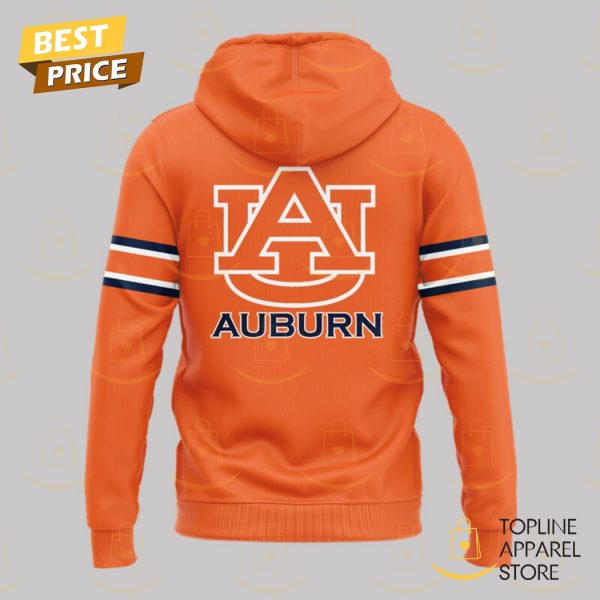 State Of Auburn Tigers Football Design Hoodie - Orange - Image 3