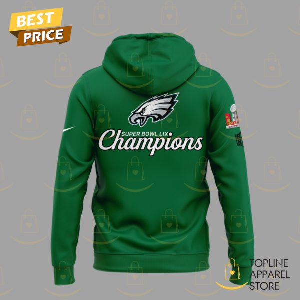 Super Bowl LIX Champions Philadelphia Eagles 2025 Hoodie - Green - Image 3