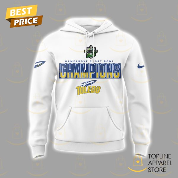 Toledo Rockets Football 2024-2025 Gameabove Sports Bowl Champions White Hoodie - Image 2