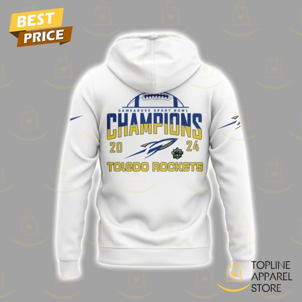 Toledo Rockets Football 2024-2025 Gameabove Sports Bowl Champions White Hoodie - Image 3