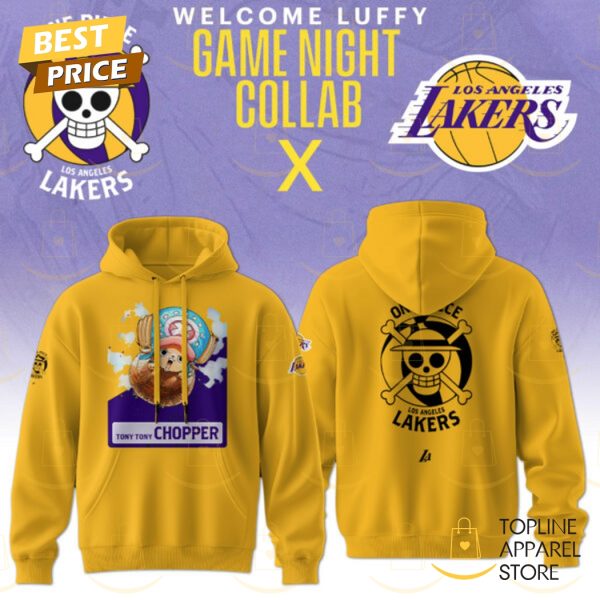 Tony Tony Chopper One Piece x Los Angeles Lakers Hoodie - Gold