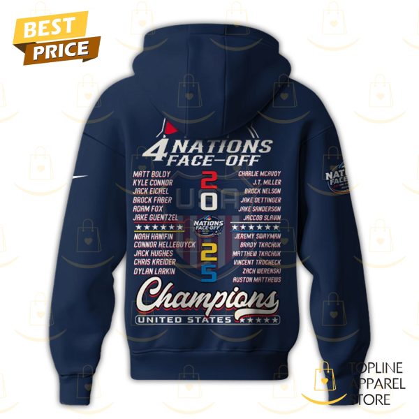 USA Hockey 4 Nations Face-Off Champions 2025 Hoodie - Image 3