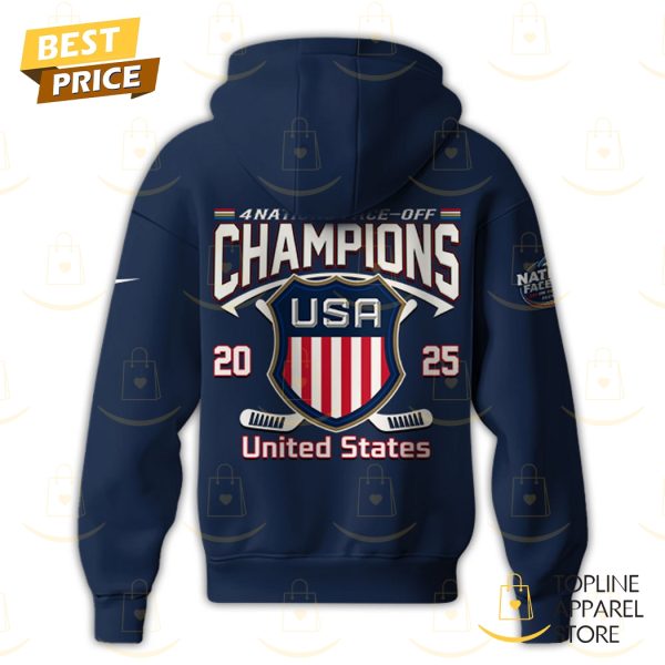 USA Hockey 2025 4 Nations Face-Off Champions Hoodie - Image 3