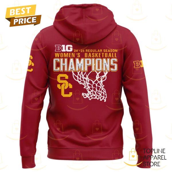 USC Trojans Big Ten Champions Basketball 2025 Hoodie - Image 3
