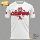 2025 Ole Miss Rebels Taxslayer Gator Bowl Champions 3D T-Shirt - White