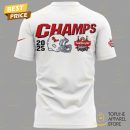 2025 Ole Miss Rebels Taxslayer Gator Bowl Champions 3D T-Shirt - White