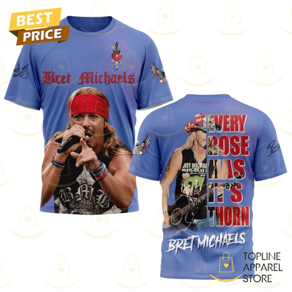 Bret Michaels Every Rose Has Its Thorn 3D T-Shirt - Image 2