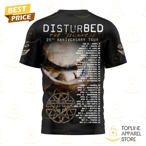 Disturbed The Sickness 25th Anniversary Tour 3D T-Shirt - Image 3