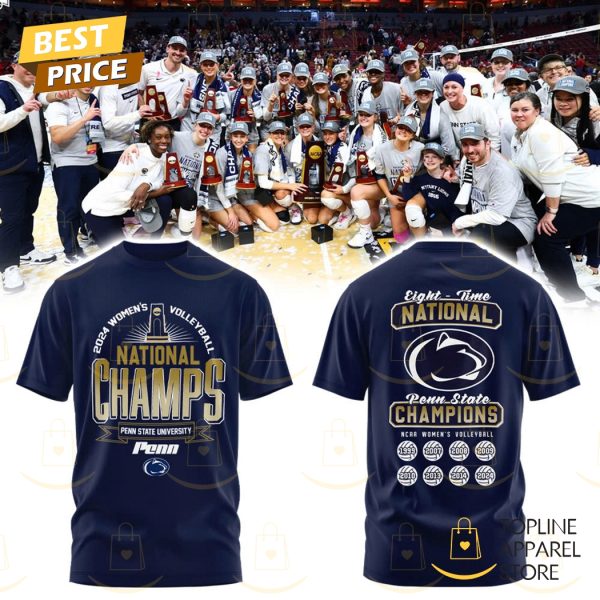 Eight - Time National Penn State Nittany Lions Women Volleyball Champions 3D T-Shirt