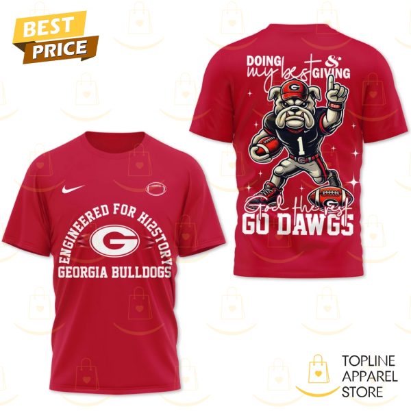 Georgia Bulldogs Engineered For H12story 3D T-Shirt - Image 2