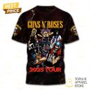 Guns N Roses 2025 Tour With Special Guests 3D T-Shirt