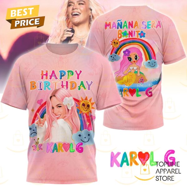 Happy Brithday Karol G 3D T-Shirt - Pink