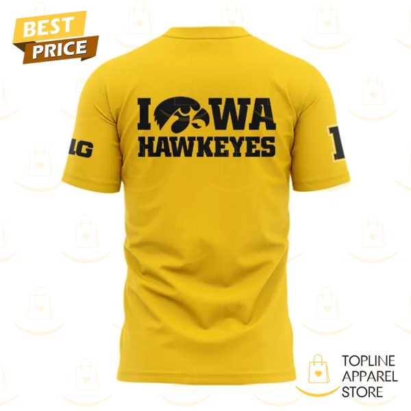 Iowa Hawkeyes 2025 Nothing Easy 3D T-Shirt - Gold - Image 3