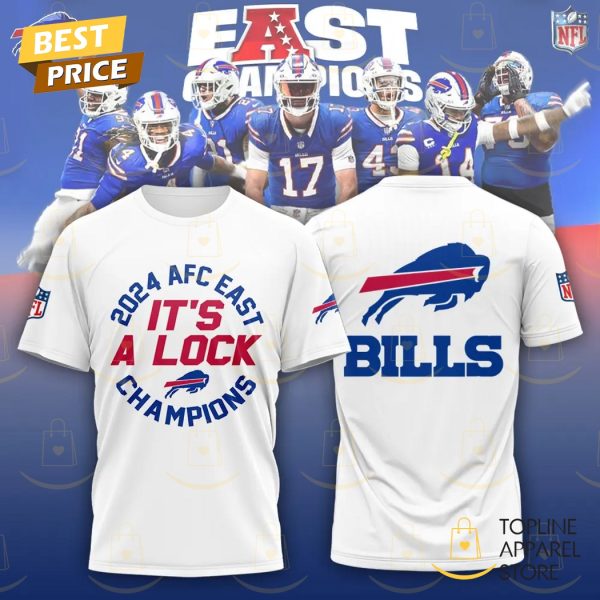 Its A Lock 2024-2025 AFC East Champions Buffalo Bills 3D T-Shirt