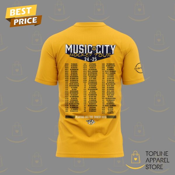 Nashville Predators Music City Hockey Tour 3D T-Shirt - Image 3