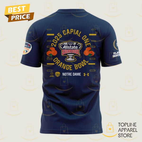 Notre Dame Fighting Irish Football 2025 Sugar Bowl Champions 3D T-Shirt - Image 3