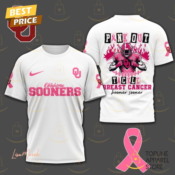 Oklahoma Sooners - Pink Out Tackle Breast Cancer Booner Sooner 3D T-Shirt