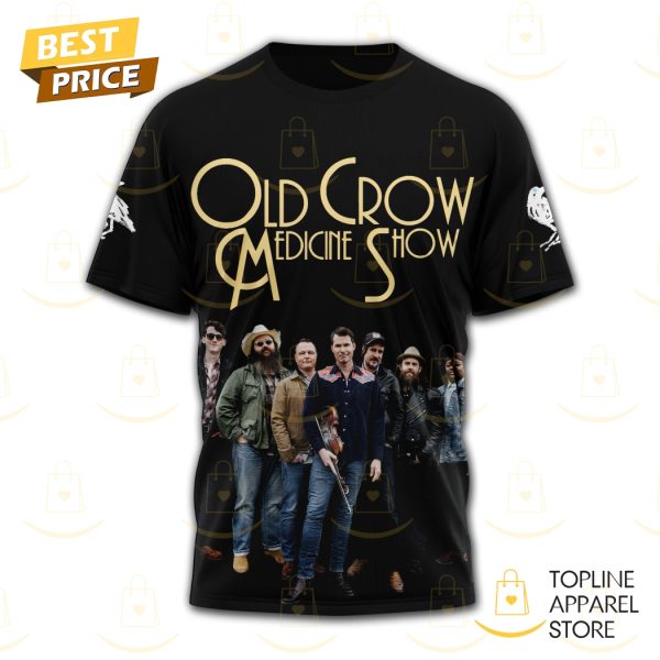 Old Crow Medicine Show Circle The Wagons Tour 3D T-Shirt - Image 2