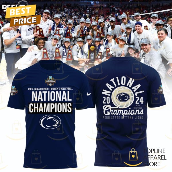 Penn State Nittany Lions 2024-2025 Women Volleyball National Champions 3D T-Shirt - Blue