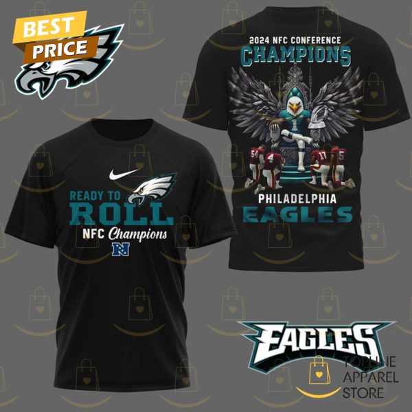 Ready To Roll NFC Champions Philadelphia Eagles 3D T-Shirt - Black