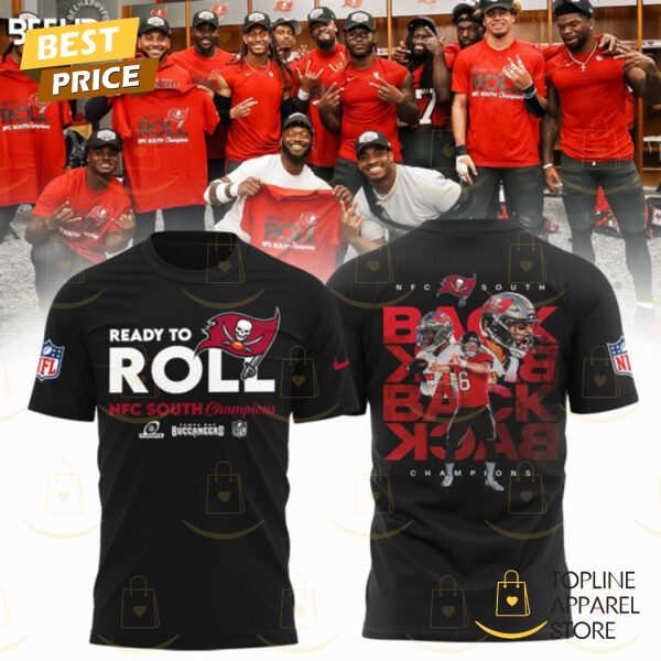 Tampa Bay Buccaneers Ready To Roll NFC South Champions 3D T-Shirt - Black
