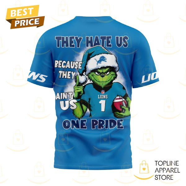 They Hate Us Because They Aint Us One Pride Detroit Lions 3D T-Shirt - Image 4
