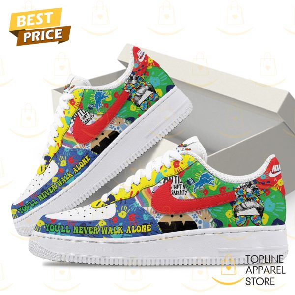 Detroit Lions x Autism Awareness - You ll Never Walk Alone Air Force 1 - Image 3
